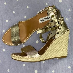 Steve Madden McKenna gold leather sandals